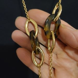 NRO, 41 inch Goldtone & Tortoise Loop Chain Necklace